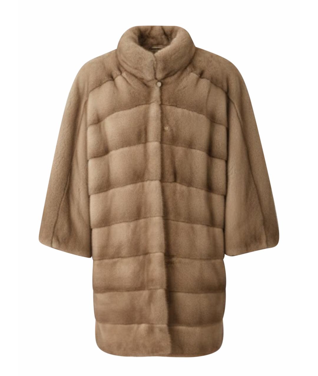 KITON Бежевая меховая шуба, фото 1