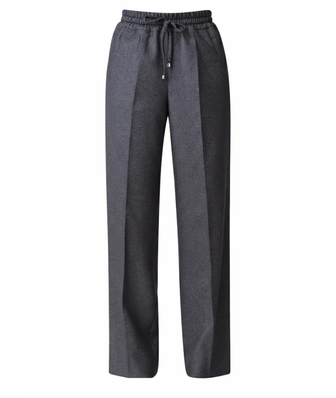 KITON Темно-синие кашемировые прямые брюки, фото 1