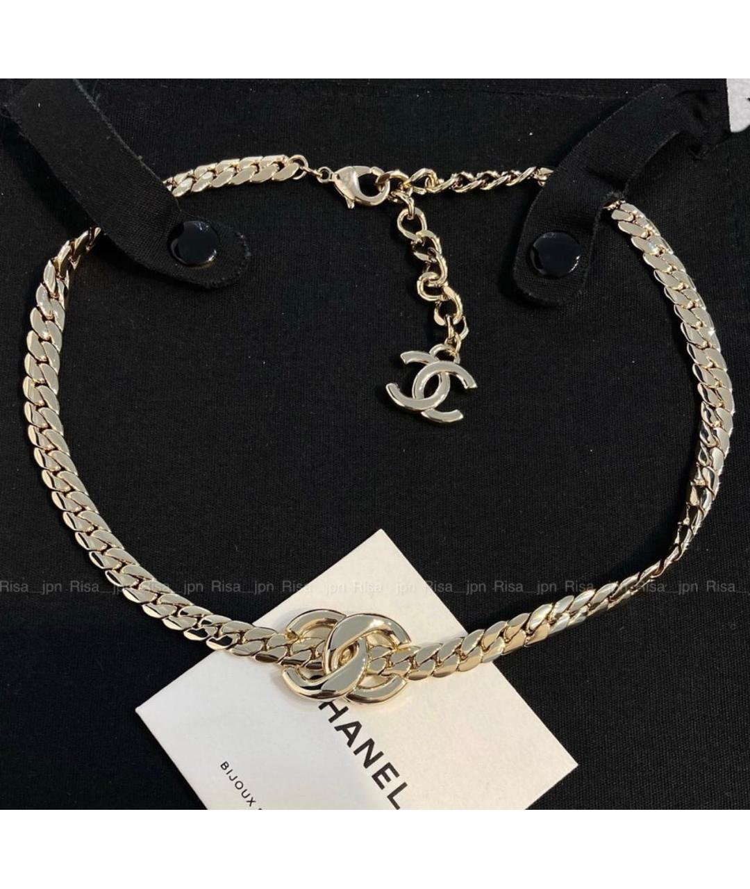 CHANEL Золотой металлический чокер, фото 3