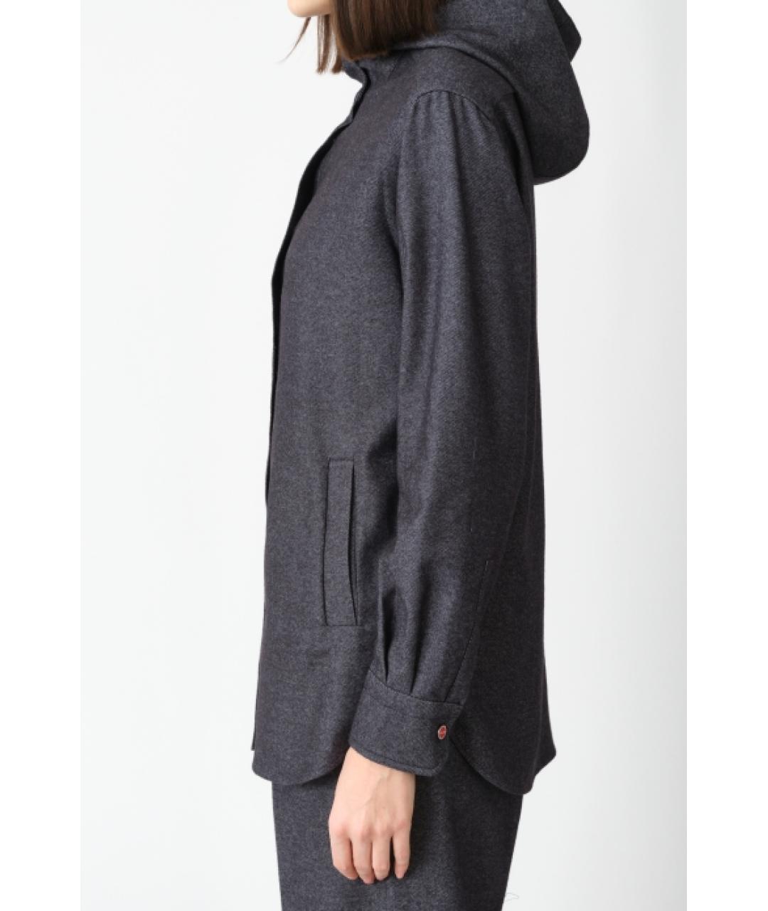 KITON Темно-синяя кашемировая рубашка, фото 2