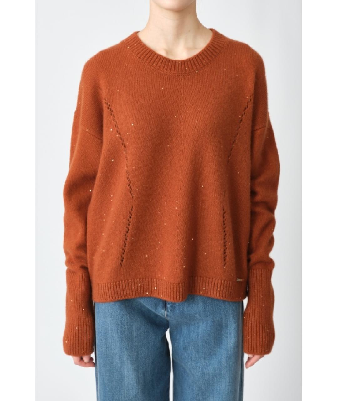 KITON Коричневый кашемировый джемпер / свитер, фото 3