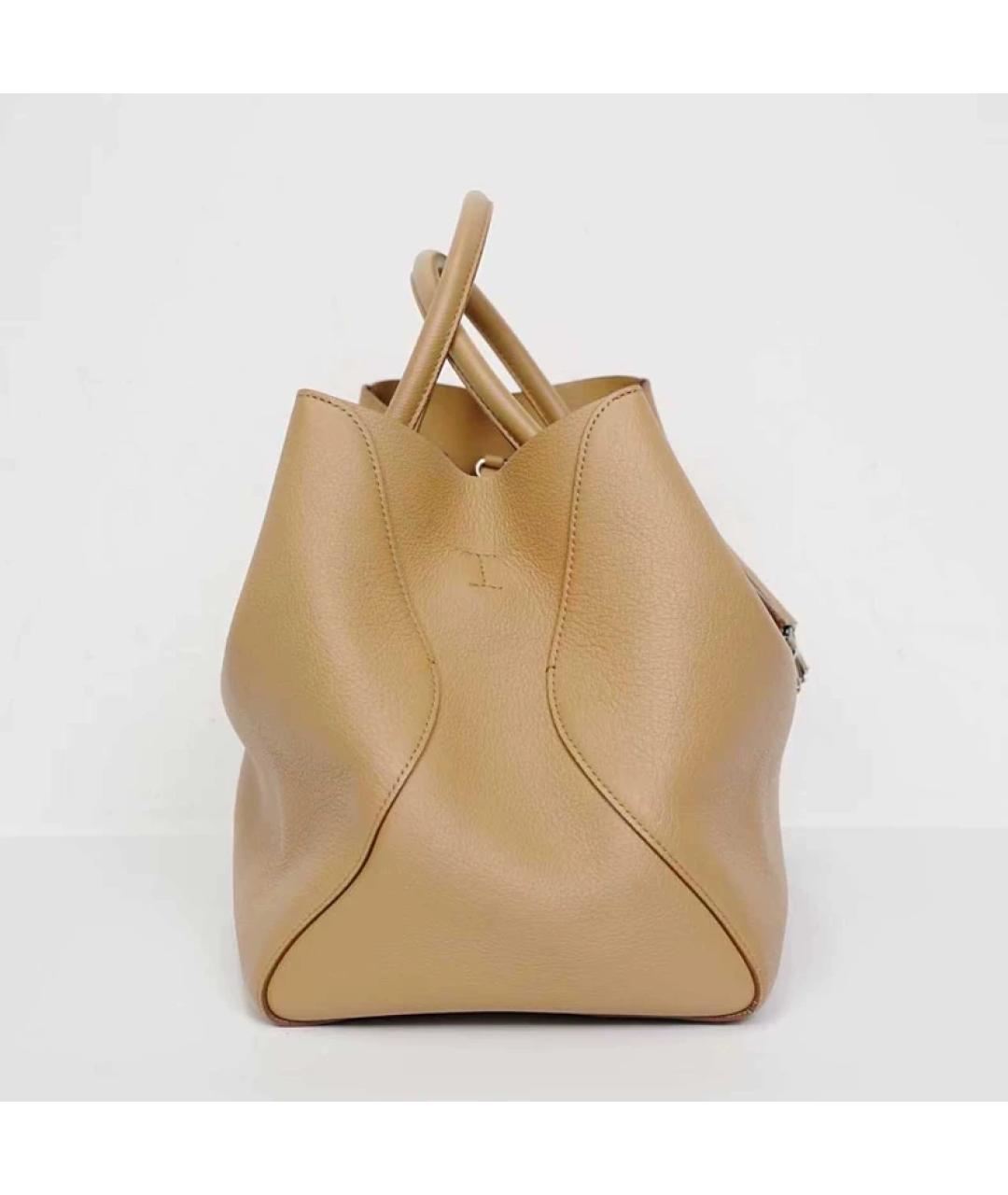 CHRISTIAN DIOR Бежевая кожаная сумка тоут, фото 7