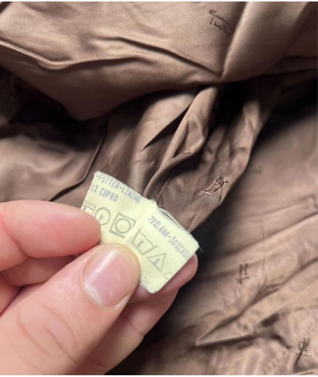 HERNO Коричневое шерстяное пальто, фото 2