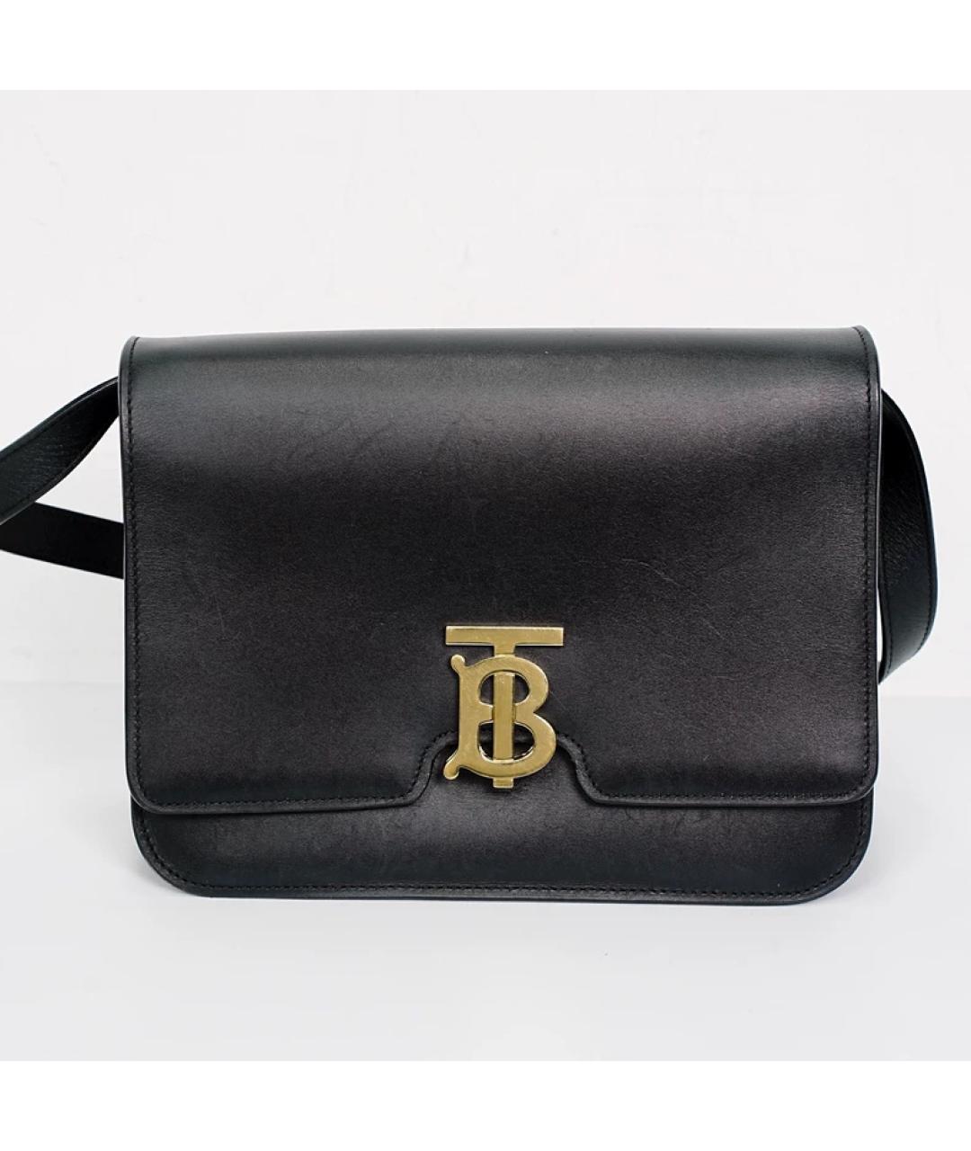 BURBERRY Черная кожаная сумка через плечо, фото 10