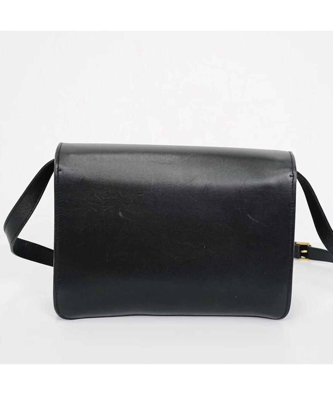 BURBERRY Черная кожаная сумка через плечо, фото 4