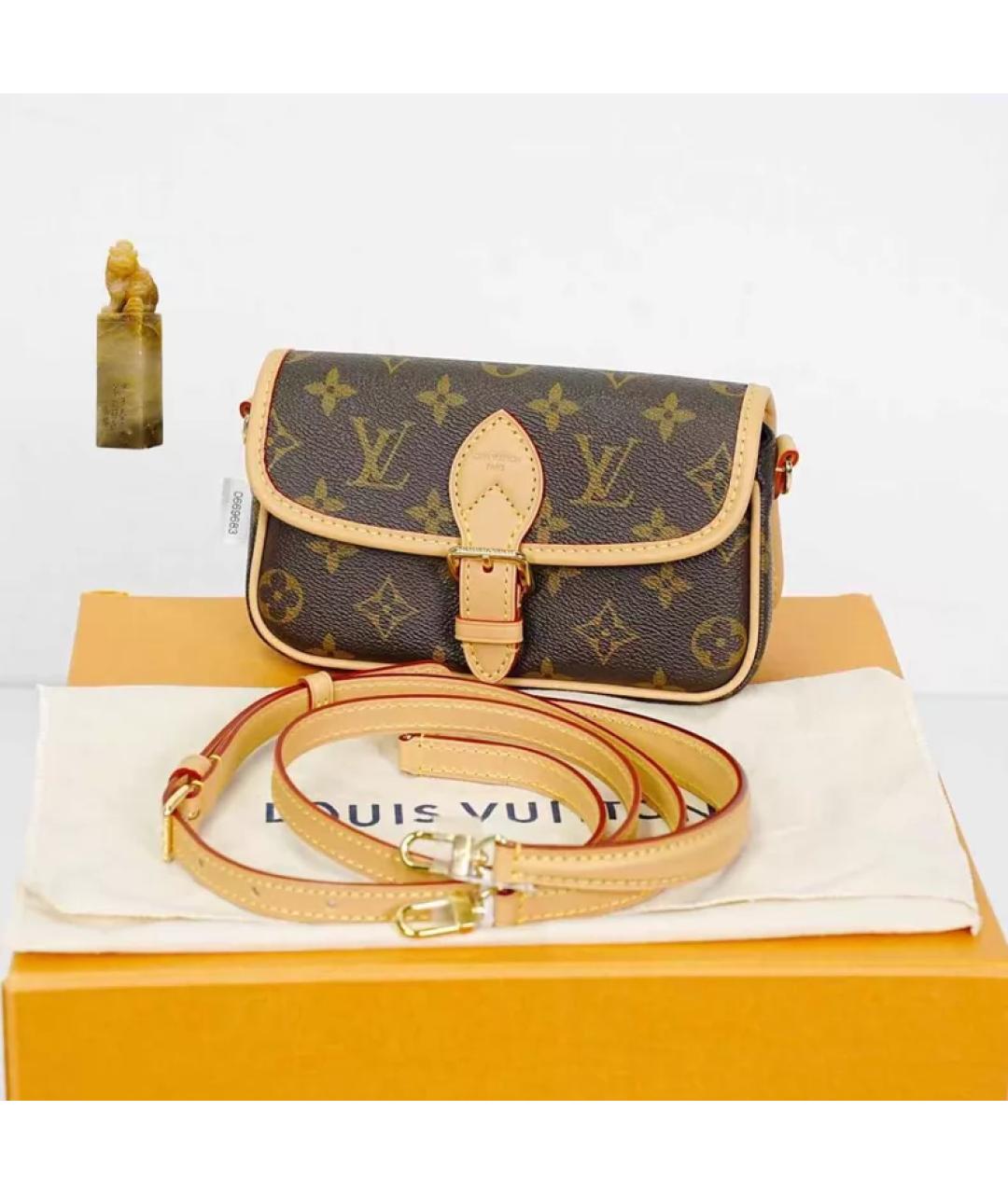 LOUIS VUITTON Коричневая сумка через плечо, фото 9