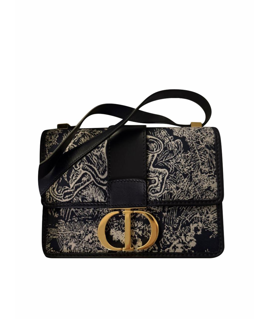 CHRISTIAN DIOR Темно-синяя жаккардовая сумка через плечо, фото 1