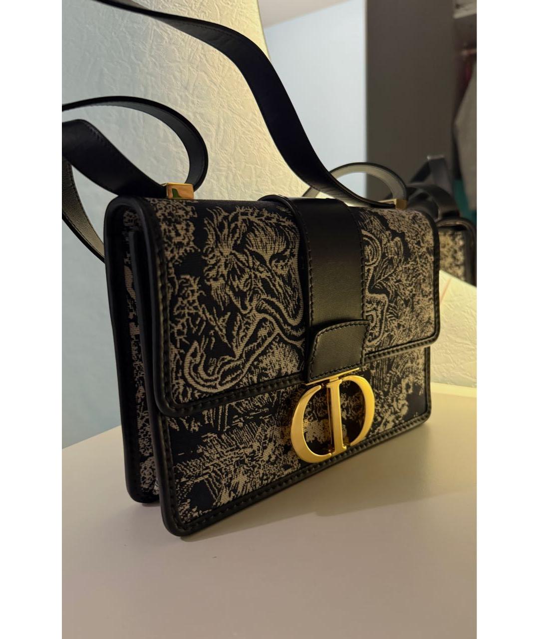 CHRISTIAN DIOR Темно-синяя жаккардовая сумка через плечо, фото 6