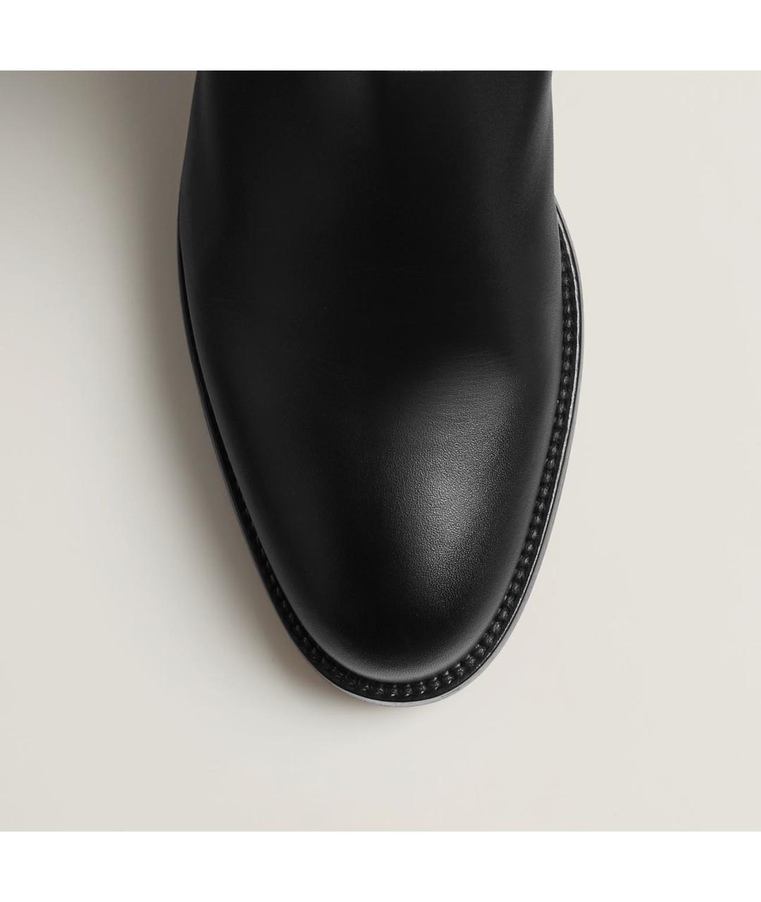 HERMES Черные кожаные сапоги, фото 5