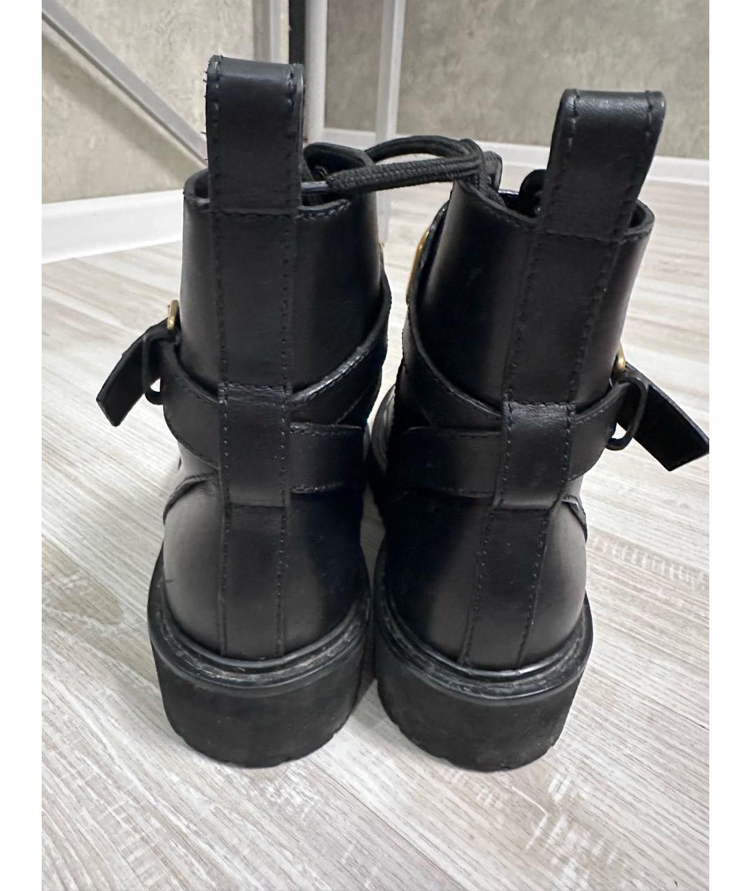 VALENTINO Черные кожаные ботинки, фото 4