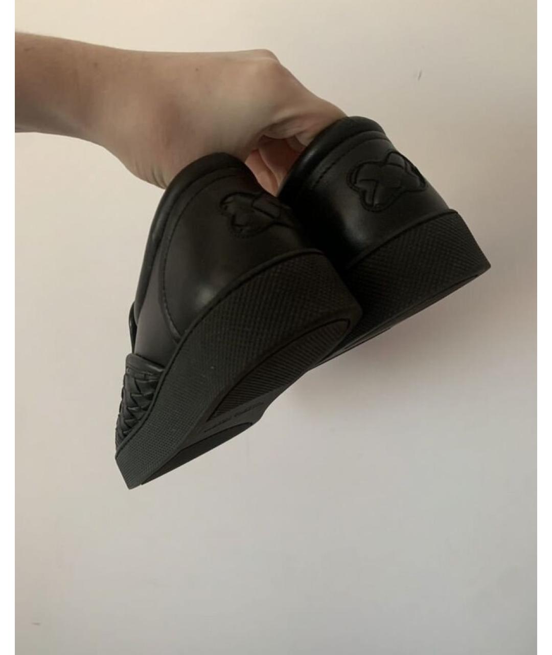 BOTTEGA VENETA Черные кожаные слипоны, фото 5