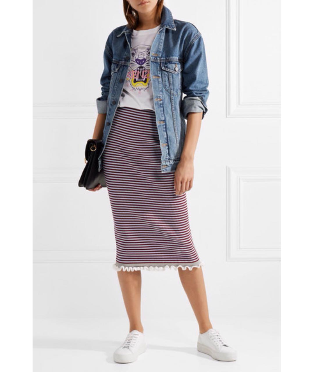 KENZO Мульти хлопковая юбка миди, фото 3