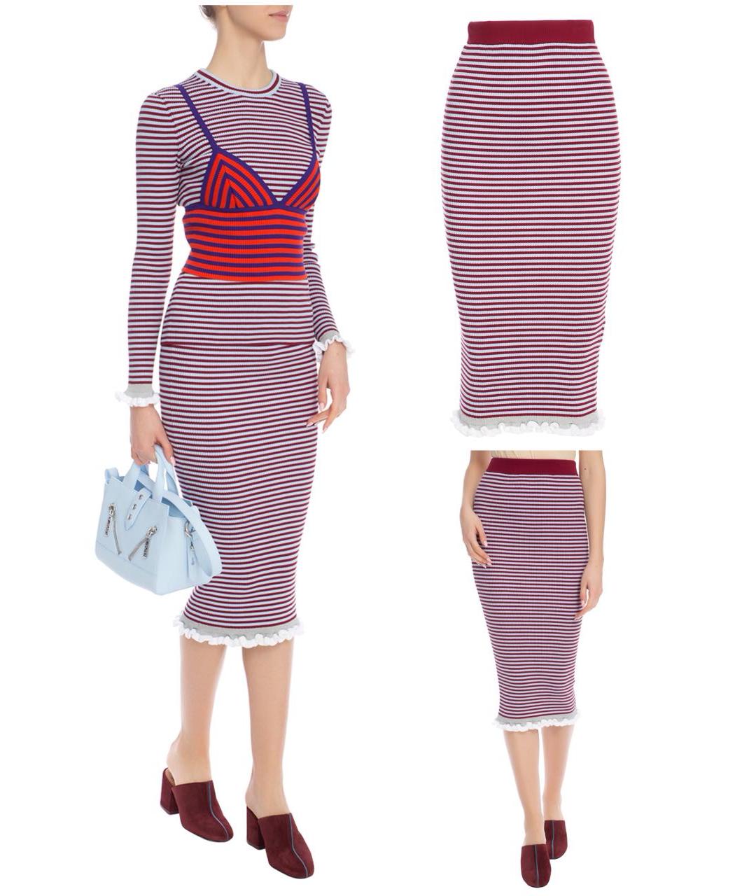 KENZO Мульти хлопковая юбка миди, фото 4