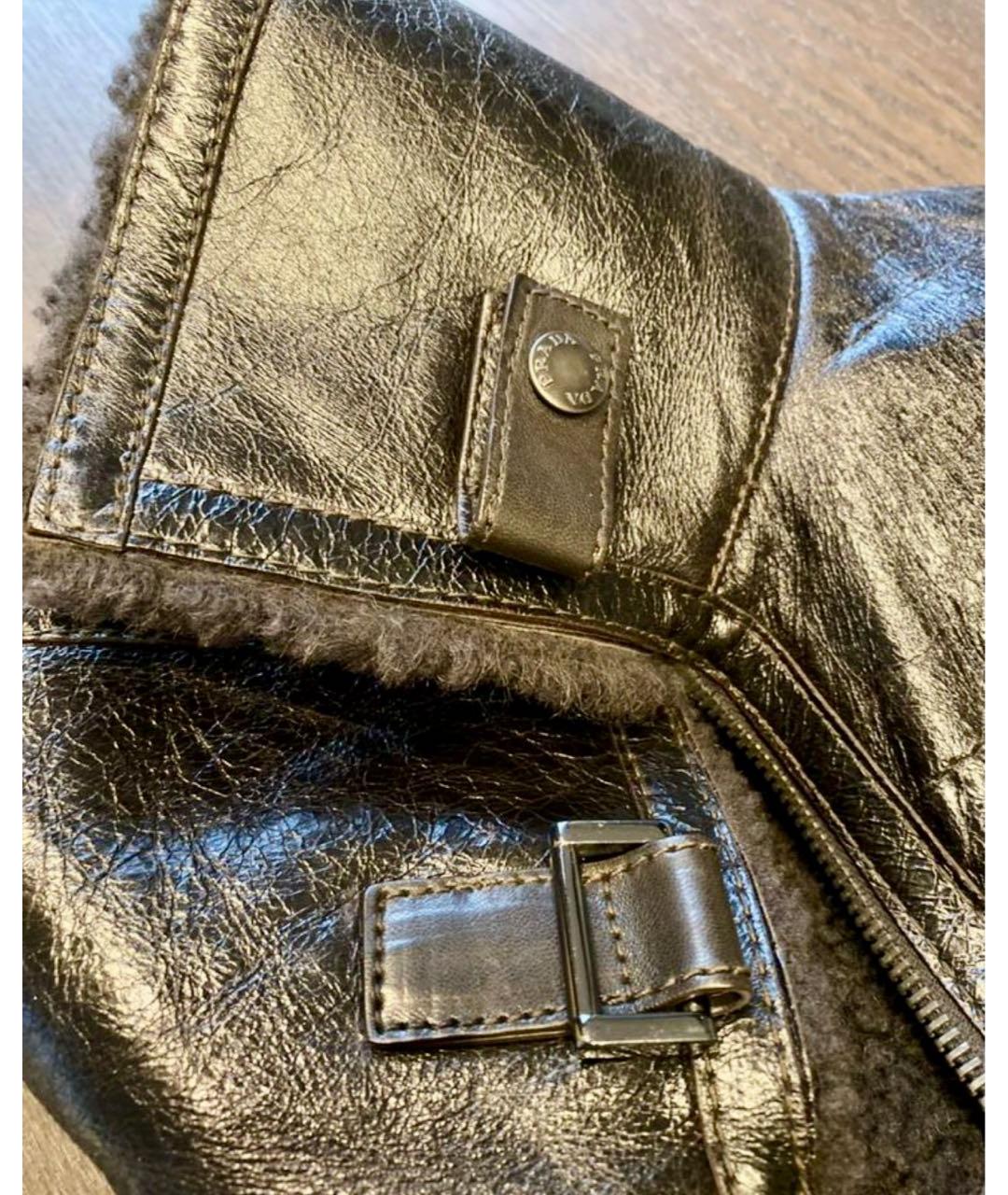 PRADA Коричневая меховая дубленка, фото 6