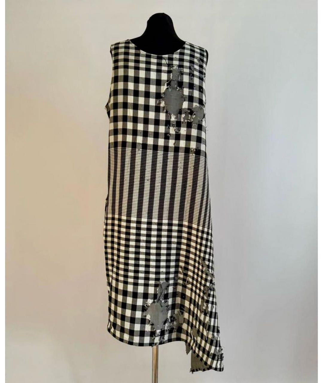 YOHJI YAMAMOTO Черное хлопковое повседневное платье, фото 3