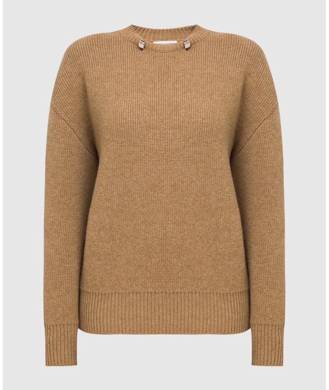 BOTTEGA VENETA Бежевый шерстяной джемпер / свитер, фото 5