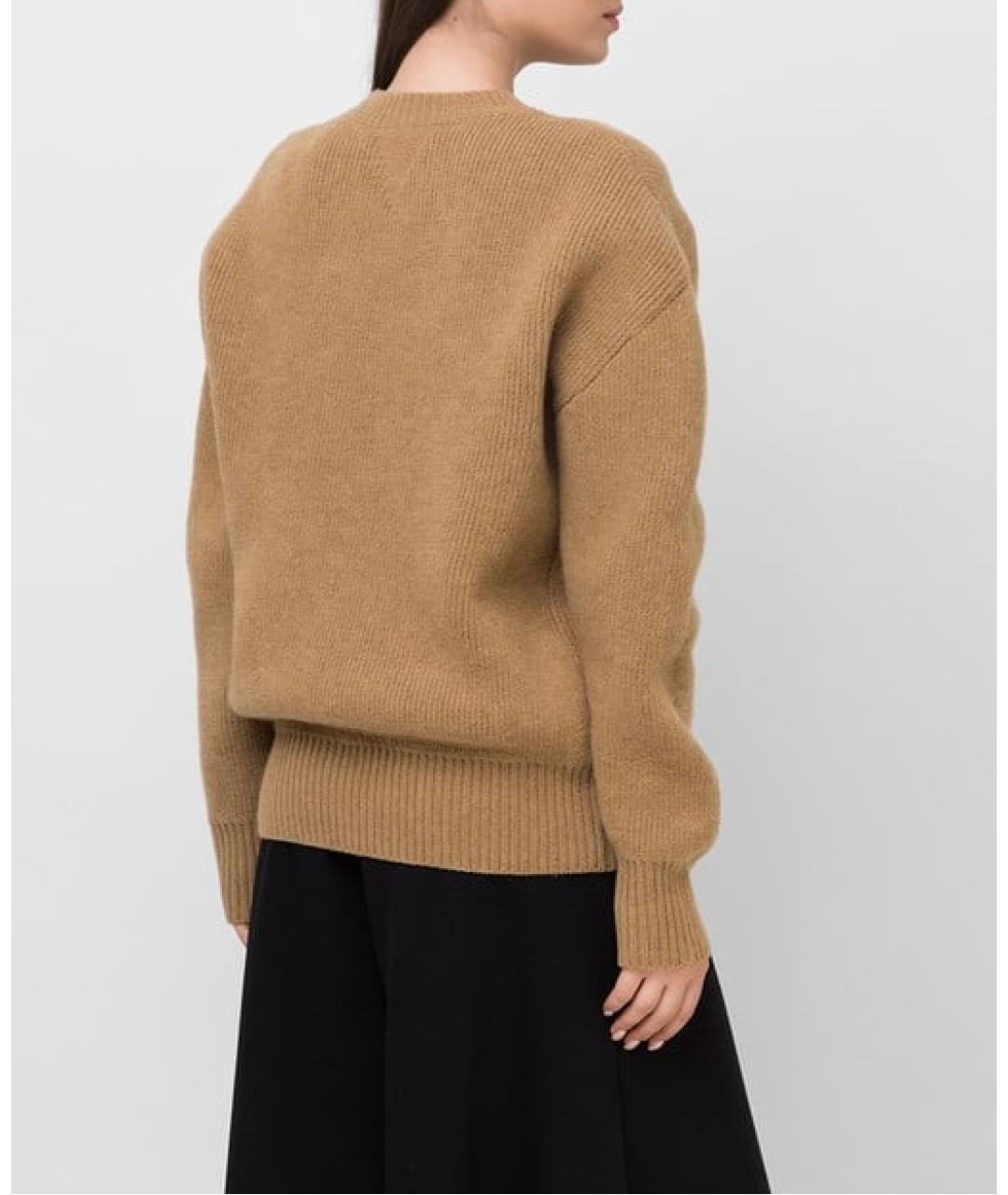 BOTTEGA VENETA Бежевый шерстяной джемпер / свитер, фото 3