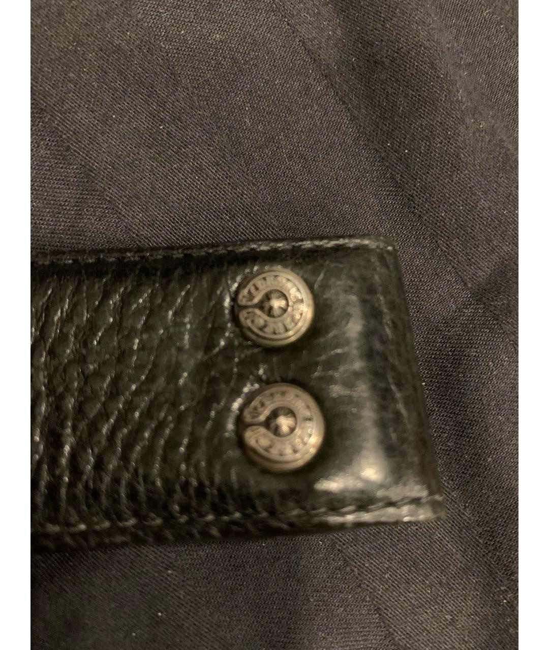 CHROME HEARTS Антрацитовый кожаный ремень, фото 6