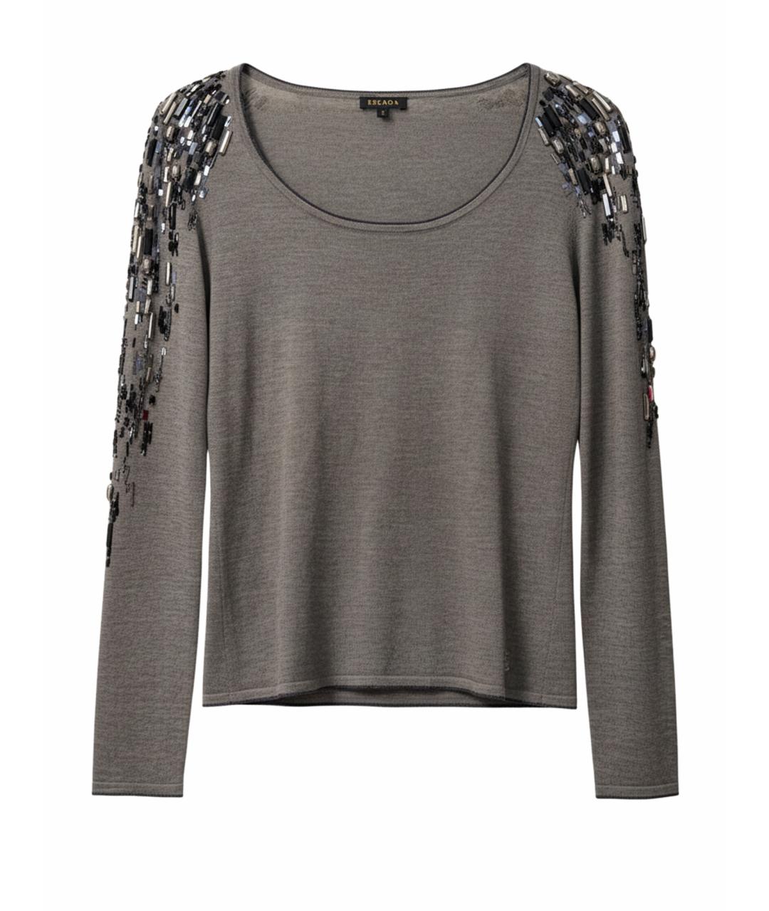 ESCADA Серебрянный шерстяной джемпер / свитер, фото 1