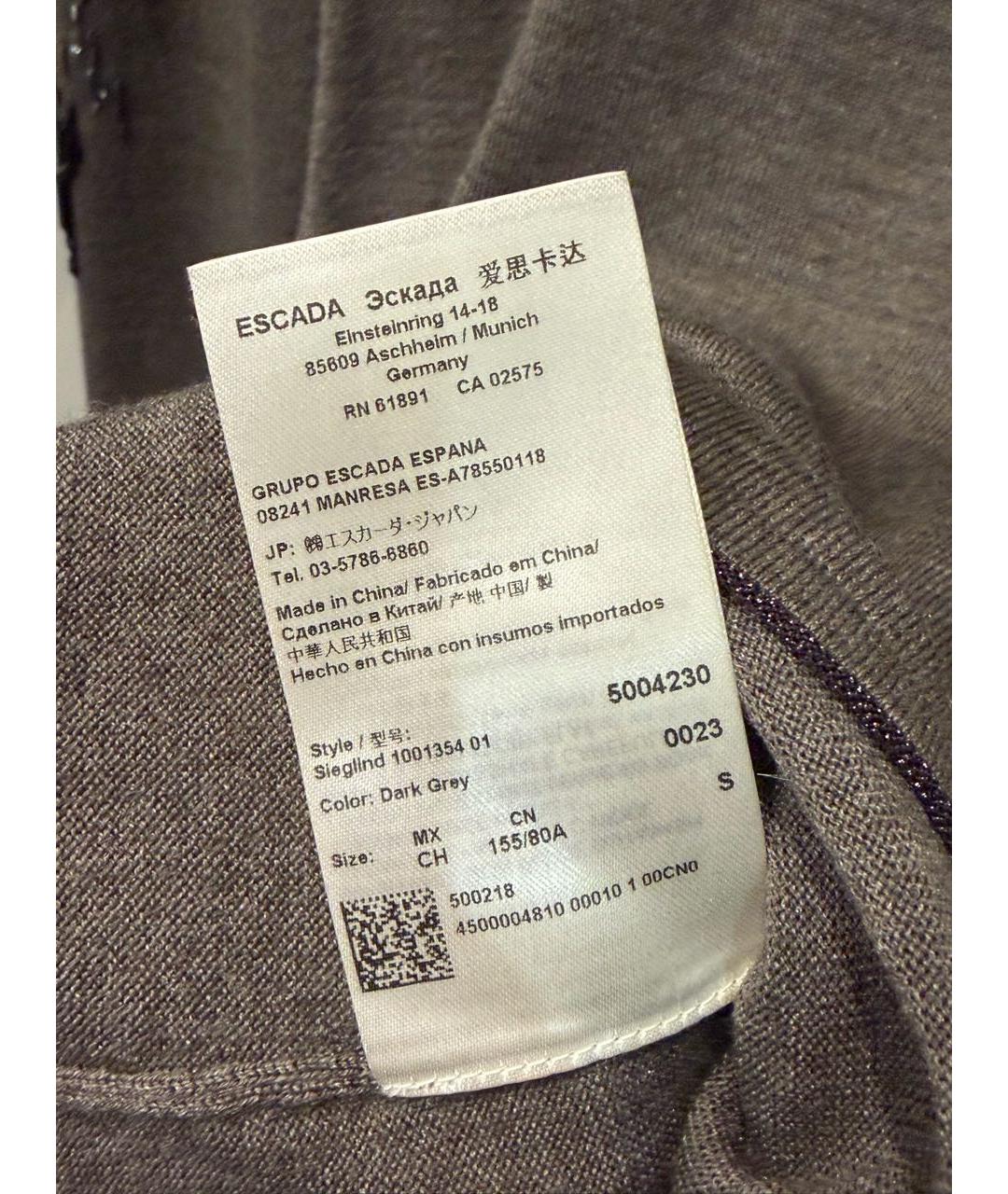 ESCADA Серебрянный шерстяной джемпер / свитер, фото 6