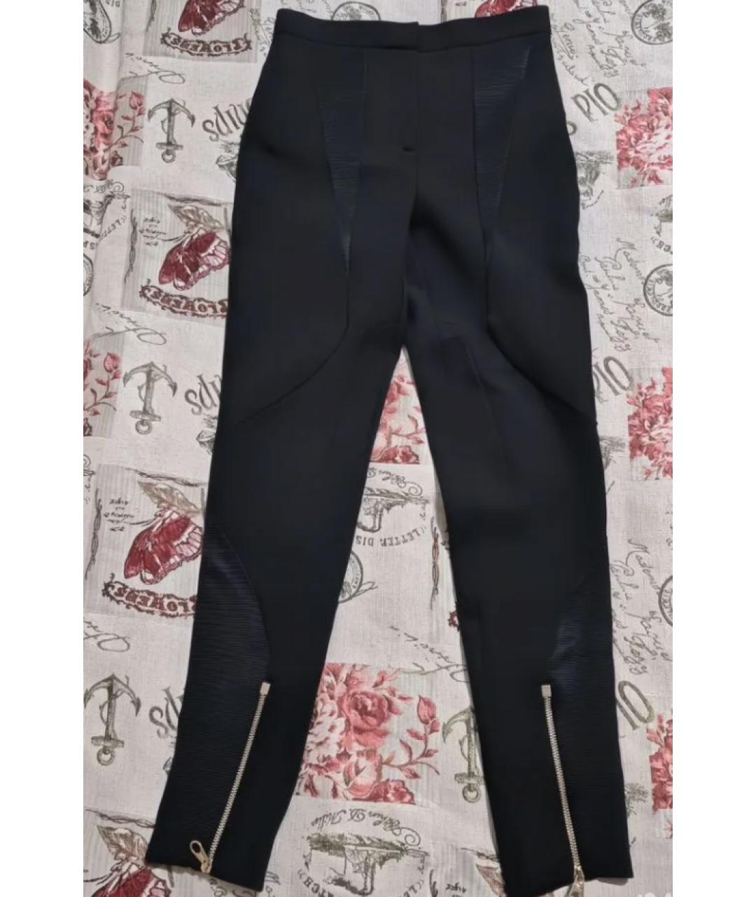 VERSACE Черные вискозные брюки узкие, фото 9
