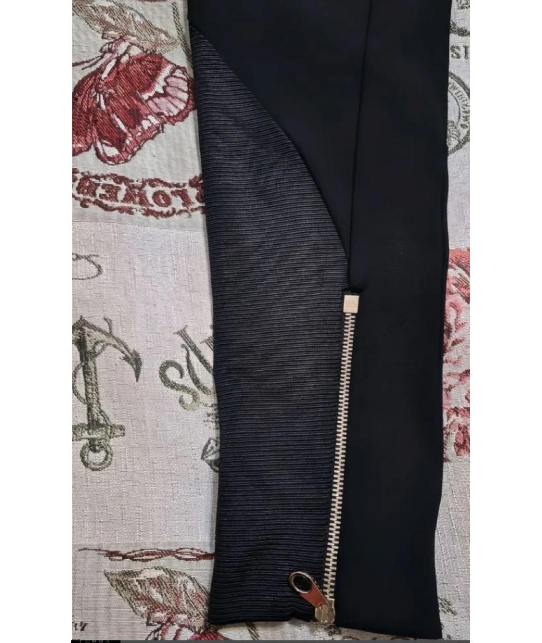 VERSACE Черные вискозные брюки узкие, фото 4