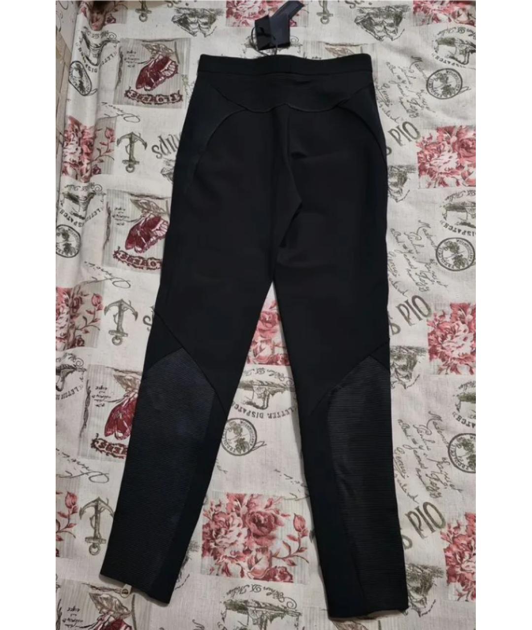 VERSACE Черные вискозные брюки узкие, фото 2