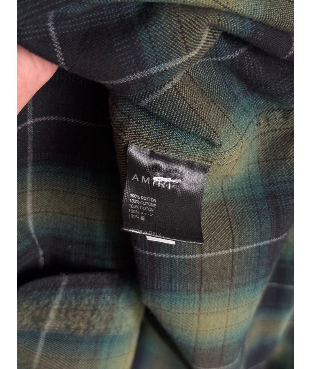AMIRI Зеленая хлопковая кэжуал рубашка, фото 6