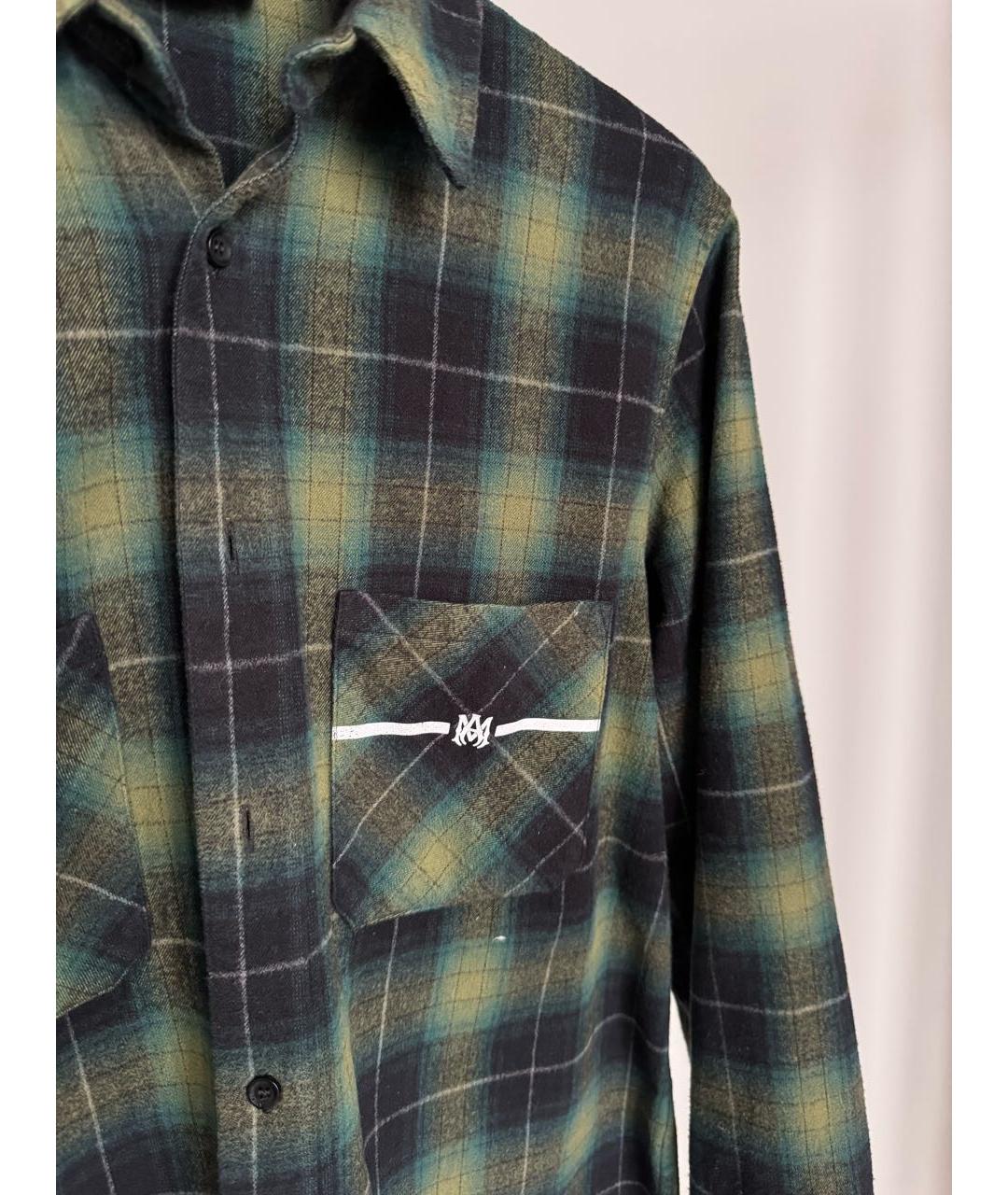 AMIRI Зеленая хлопковая кэжуал рубашка, фото 5