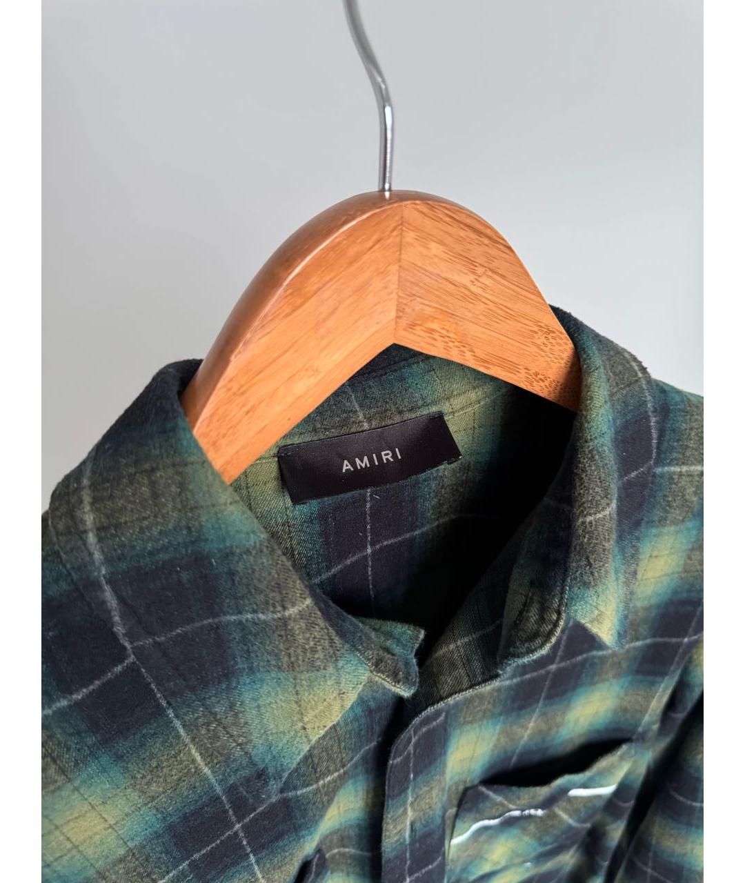 AMIRI Зеленая хлопковая кэжуал рубашка, фото 4