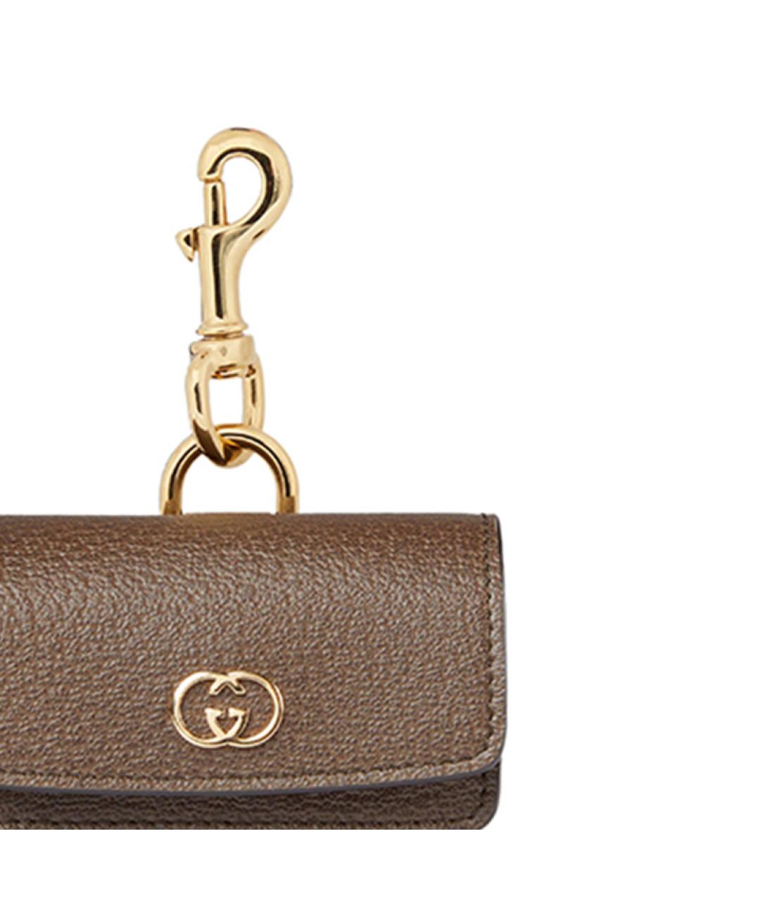 GUCCI Коричневый брелок, фото 5