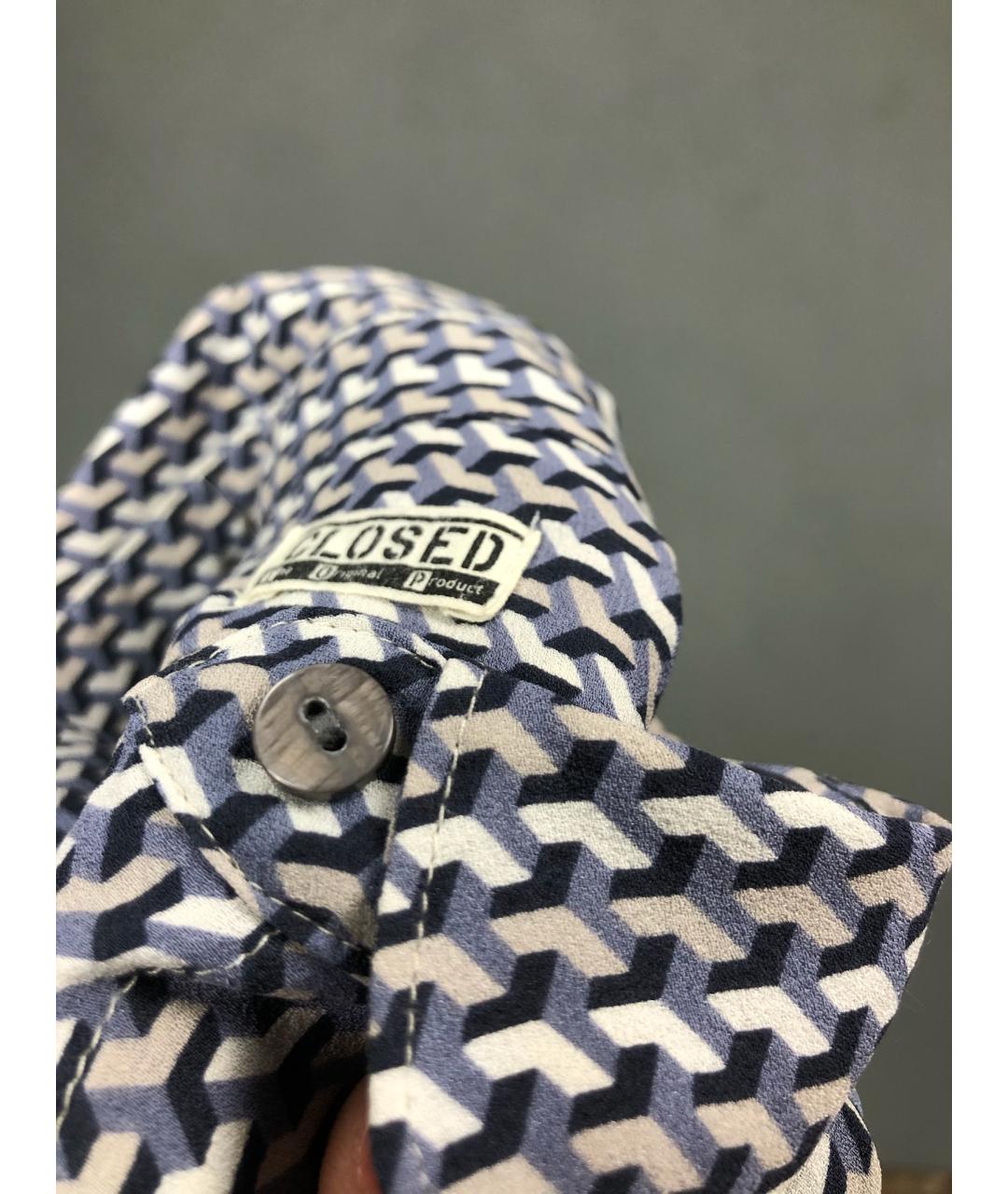 CLOSED Серая шелковая кэжуал рубашка, фото 7