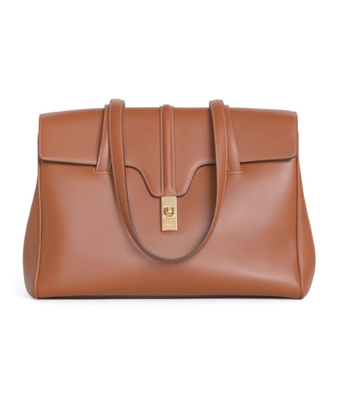 CELINE Коричневая кожаная сумка через плечо, фото 1