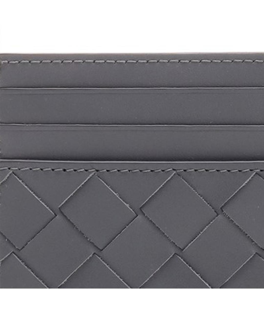 BOTTEGA VENETA Серый кожаный кардхолдер, фото 3