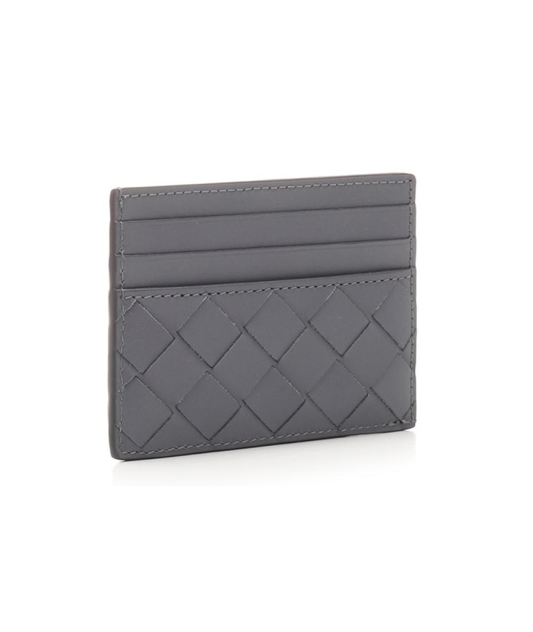 BOTTEGA VENETA Серый кожаный кардхолдер, фото 2