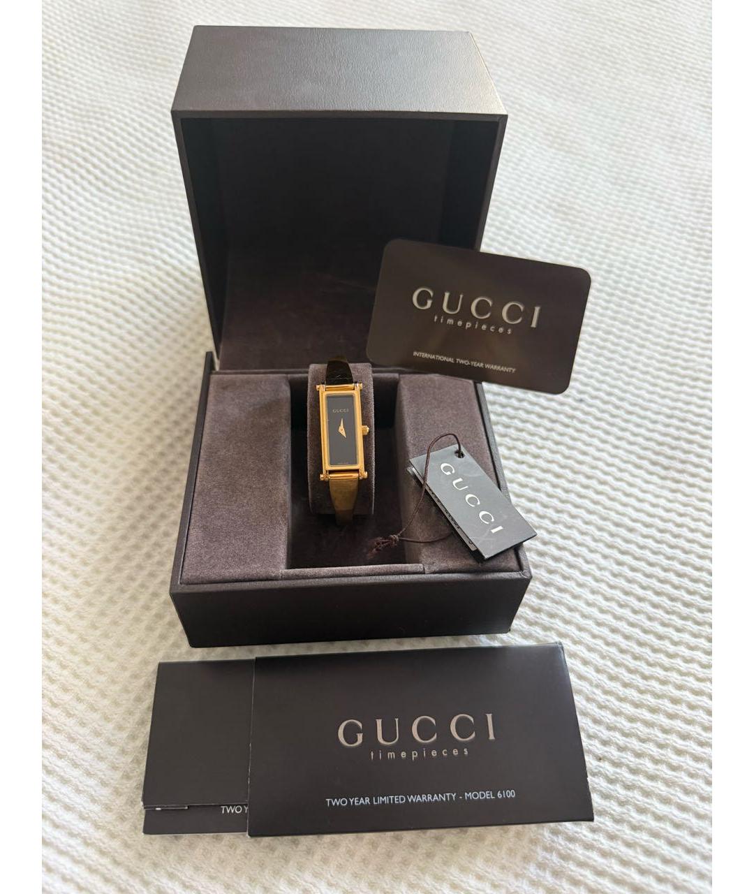 GUCCI Золотые часы, фото 4