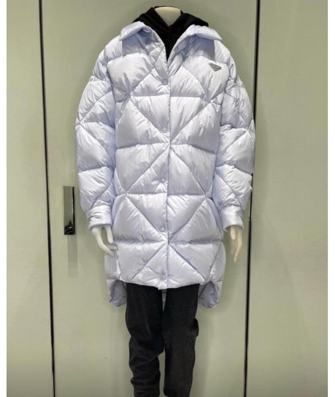 PRADA Голубая полиэстеровая куртка, фото 2