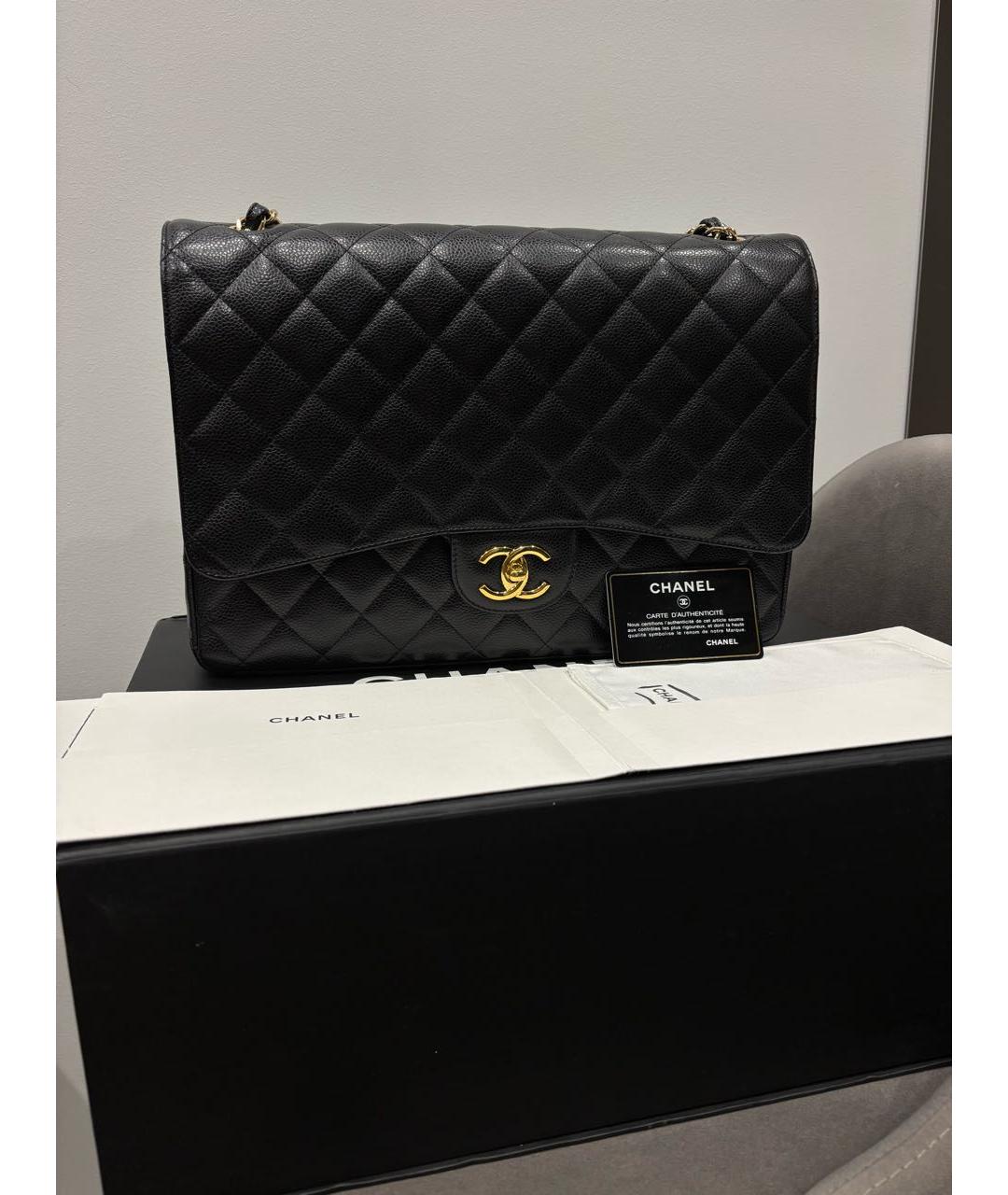 CHANEL Черная кожаная сумка через плечо, фото 8