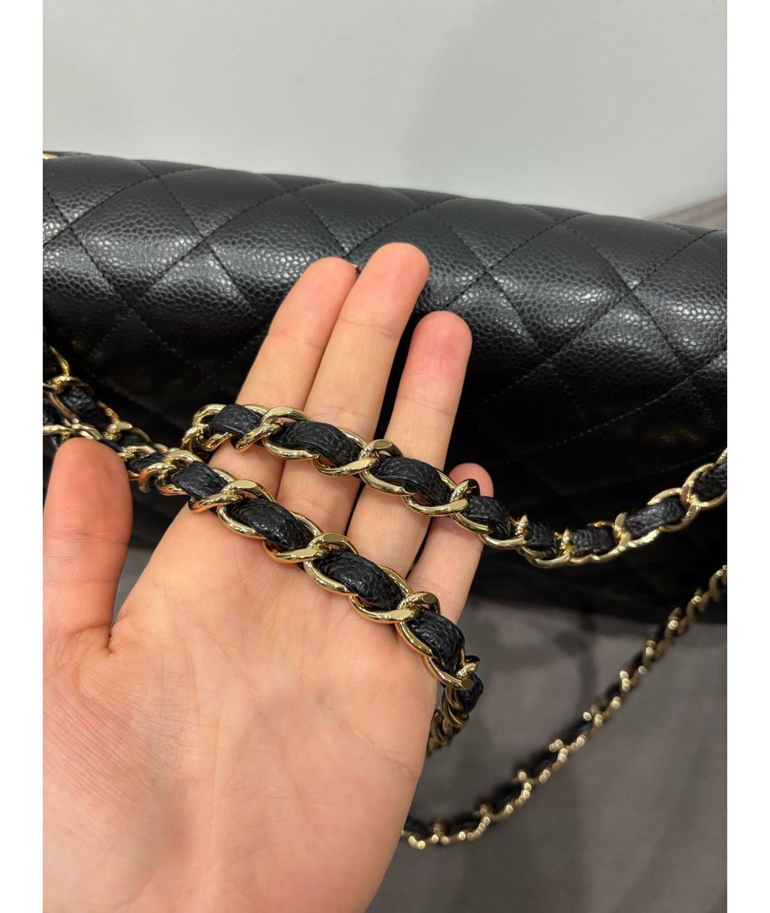 CHANEL Черная кожаная сумка через плечо, фото 7