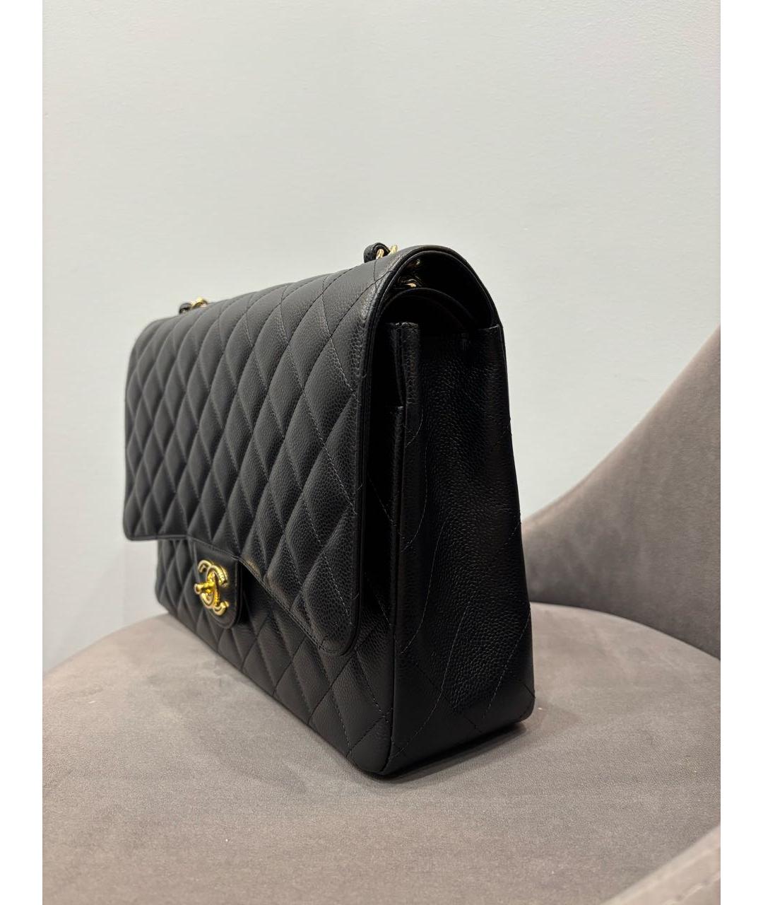 CHANEL Черная кожаная сумка через плечо, фото 2