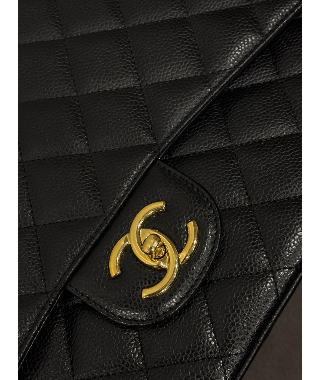 CHANEL Черная кожаная сумка через плечо, фото 6