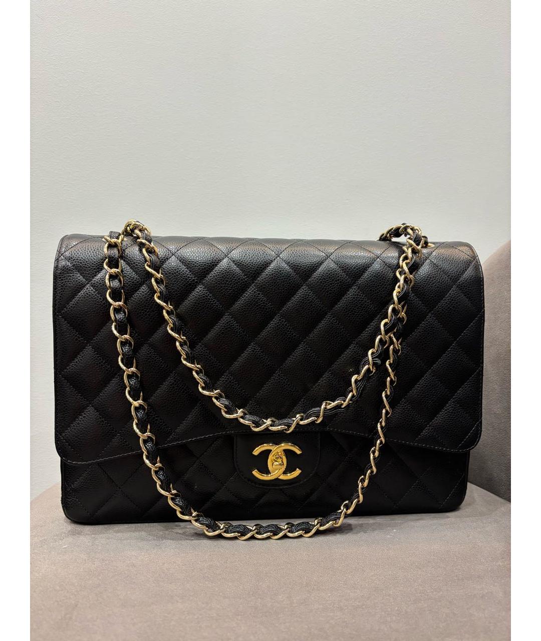 CHANEL Черная кожаная сумка через плечо, фото 5