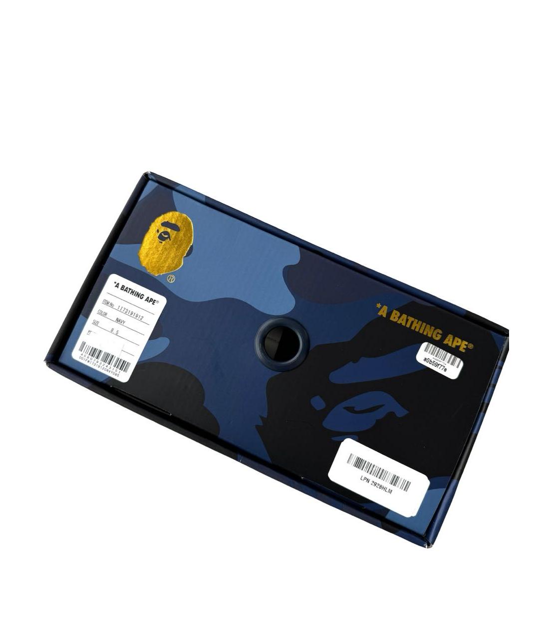 BAPE Белые кожаные низкие кроссовки / кеды, фото 6