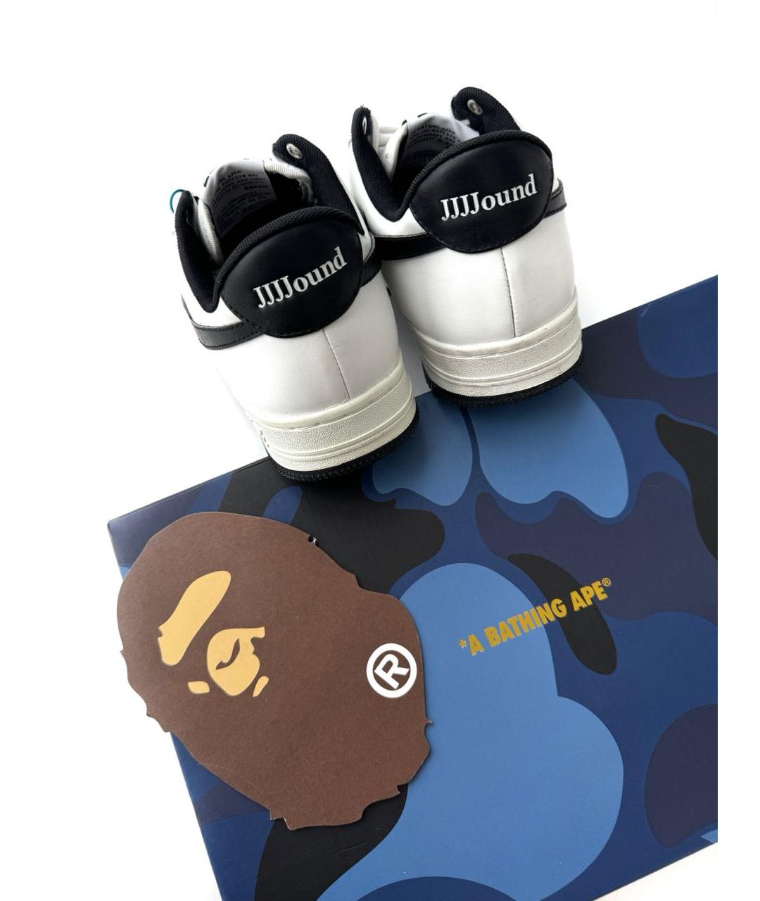 BAPE Белые кожаные низкие кроссовки / кеды, фото 4