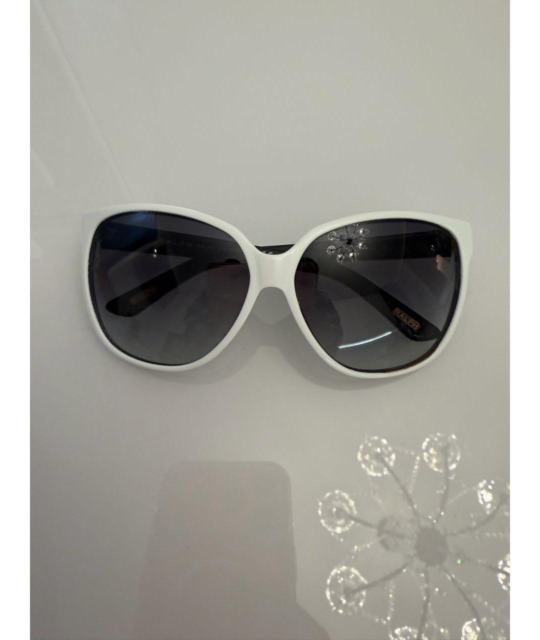 RALPH LAUREN Белые пластиковые солнцезащитные очки, фото 8