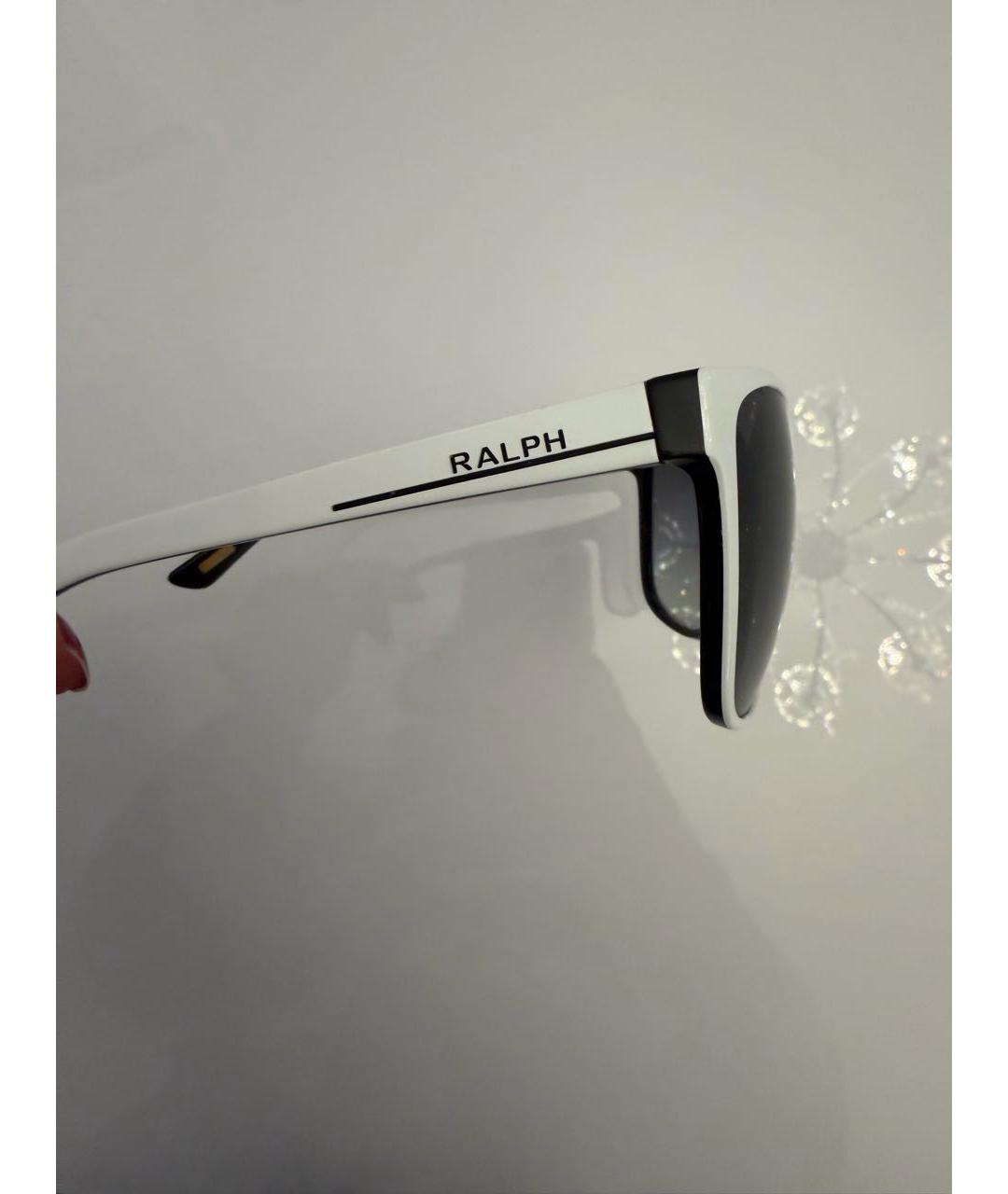 RALPH LAUREN Белые пластиковые солнцезащитные очки, фото 4