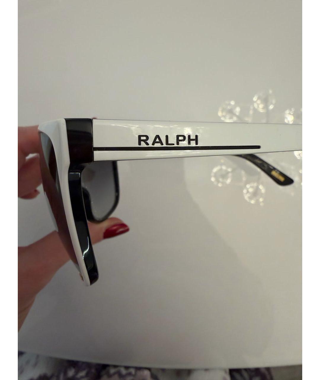 RALPH LAUREN Белые пластиковые солнцезащитные очки, фото 3
