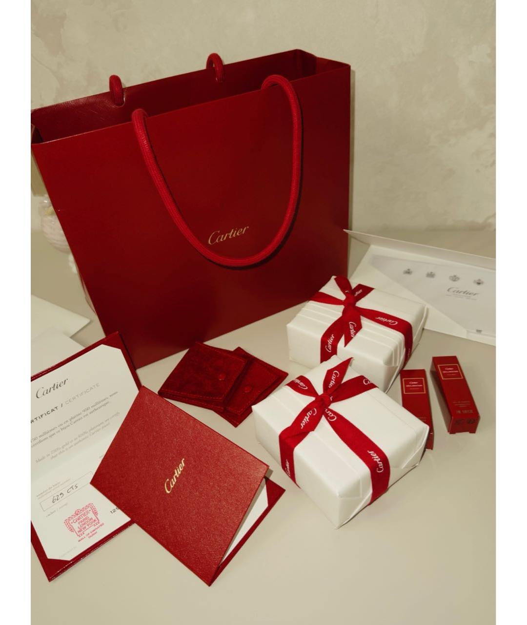 CARTIER Желтые серьги из белого золота, фото 3