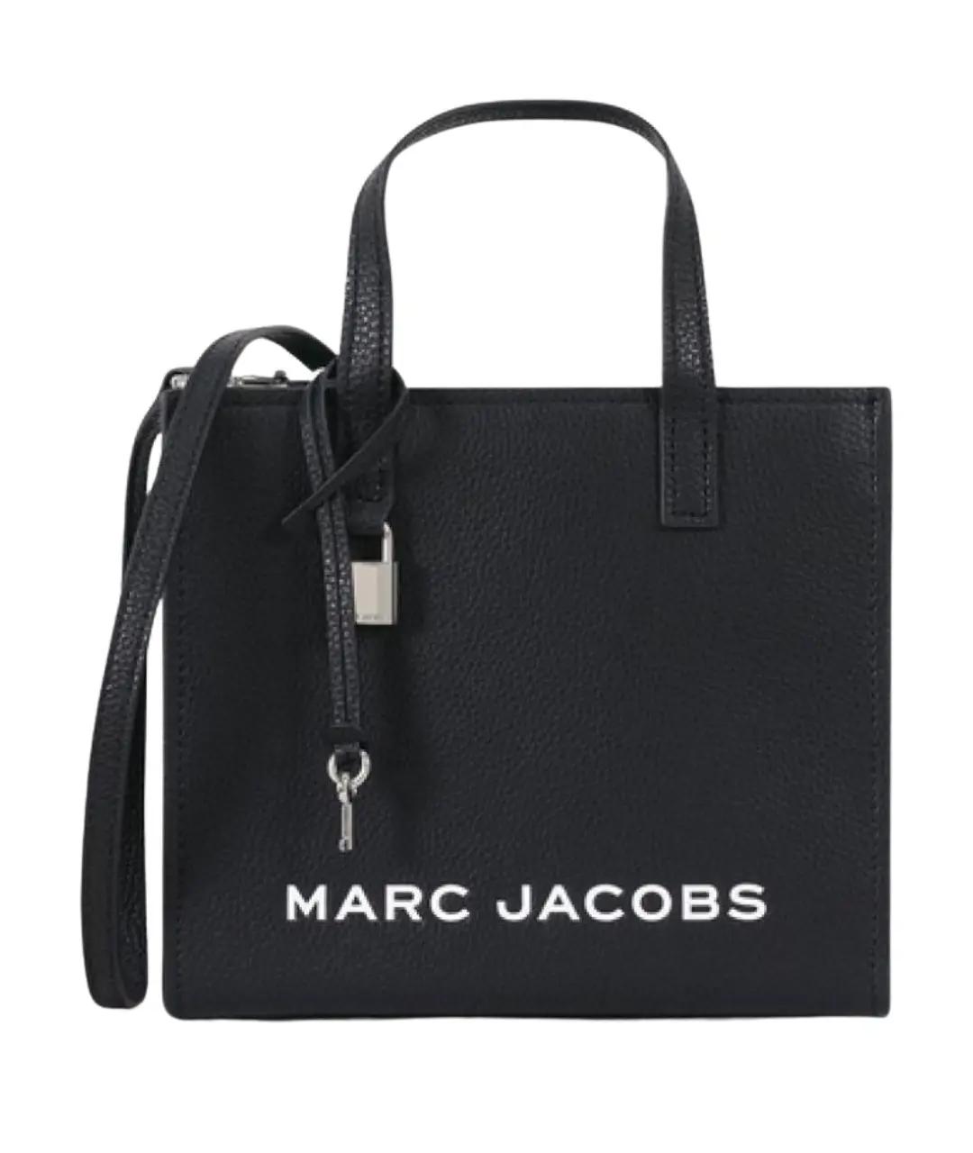 MARC JACOBS Черная кожаная сумка с короткими ручками, фото 6