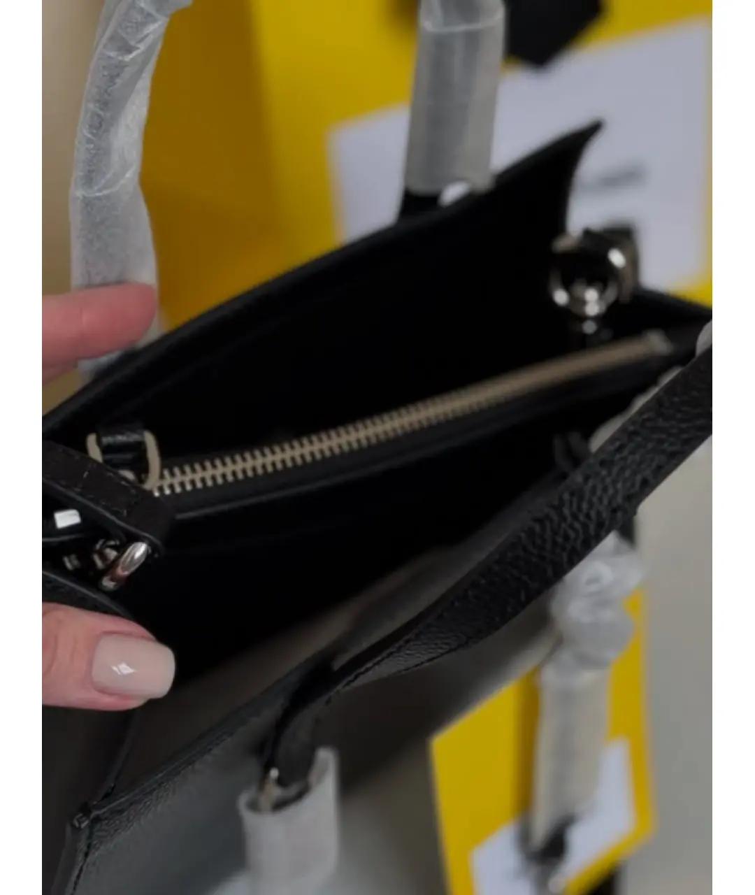 MARC JACOBS Черная кожаная сумка с короткими ручками, фото 3